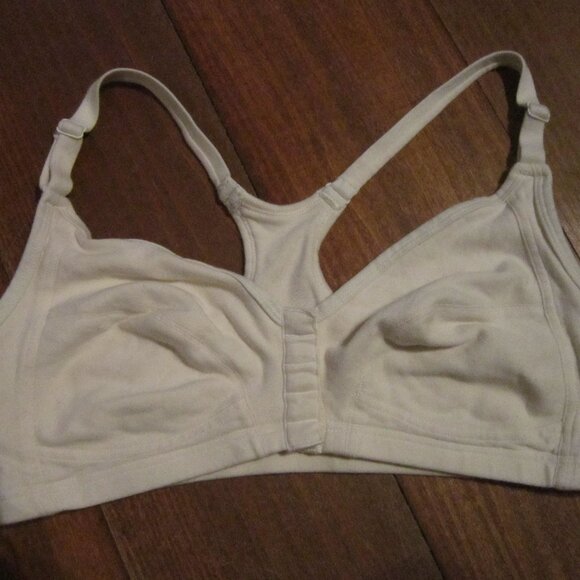 Cottonique 38D Bra Deborah Natural Latex-Free Support RacerBack Bra - Picture 1 of 4